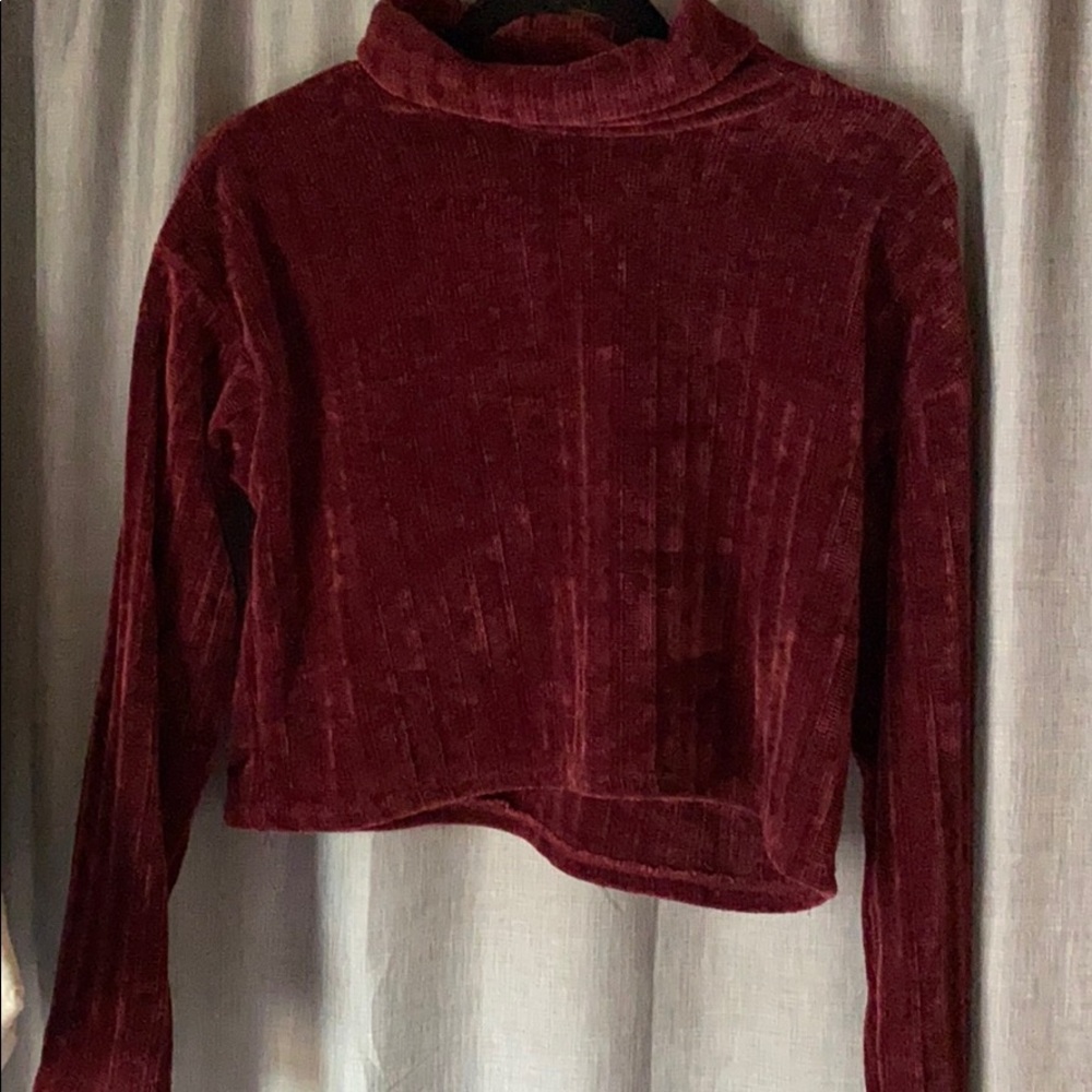 Cropped turtleneck